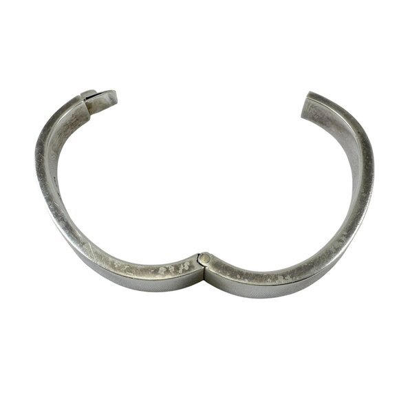 Zina of Beverly Hills Sterling Silver Bangle Bracelet Modernist Vintage 1980s - Picture 6 of 7